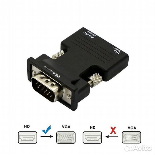 Переходник Адапетр с hdmi на VGA (D-SUB) Новый