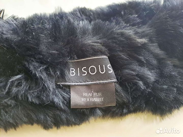 Повязка на голову теплая меховая