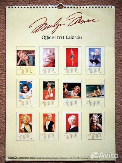 Календари настенные перекидные M.Monroe 1993'95