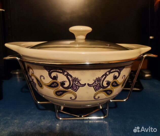 Новая форма для запекания с крышкой (керамика)