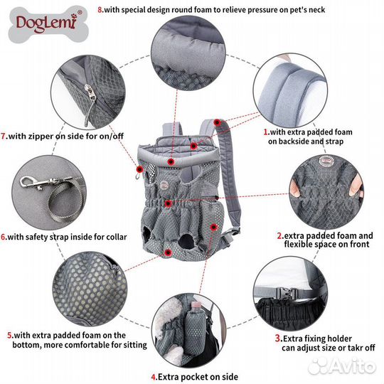 Рюкзак-переноска для собачек и кошек