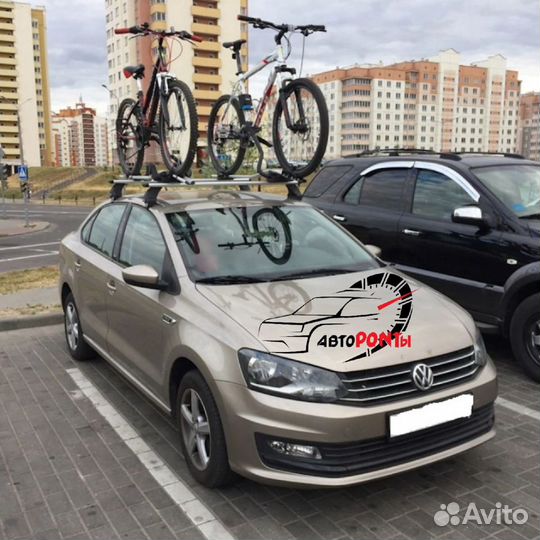 Велобагажник стальной на поперечины автомобиля