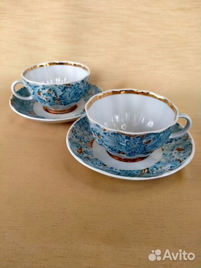 Чайная пара лфз Голубая Жар-Птица