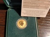 Монета 15 долларов Австралия. Золото 750 проба
