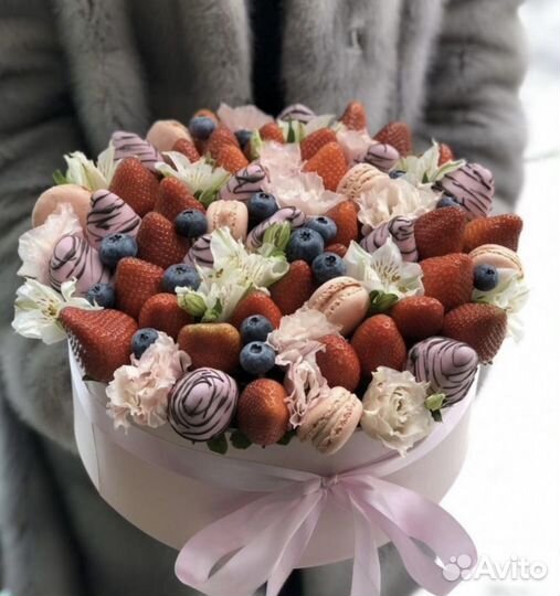 Клубничный букет, клубника в шоколаде