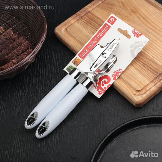 Нож консервный Доляна «Скина», 22,5 см, цвет белый