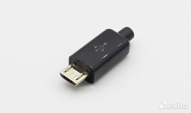 Micro USB 2.0 штекер на кабель под пайку