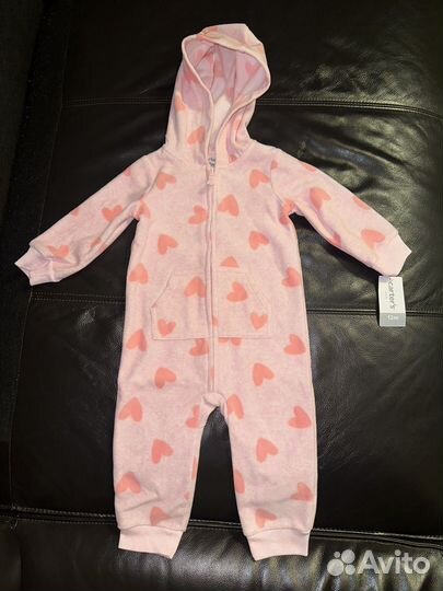 Новый флисовый комбинезон Carters для девочек