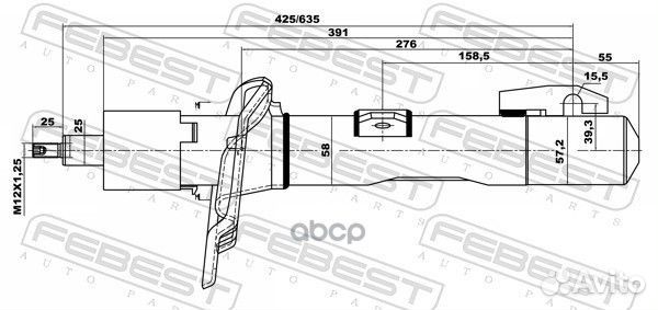 Амортизатор передний Ford Transit BM 14 21110