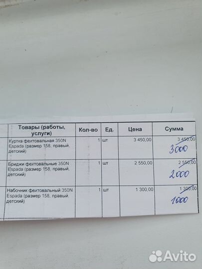 Экипировка для фехтования