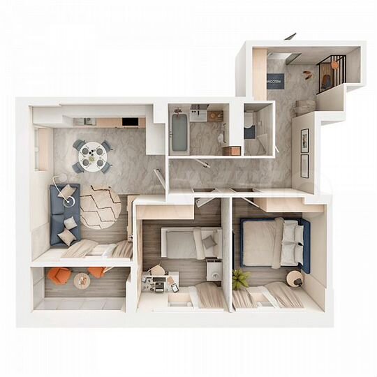 2-к. квартира, 60,4 м², 11/19 эт.