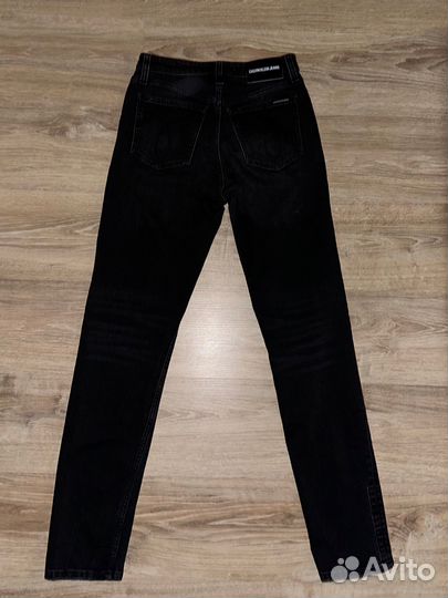 Джинсы calvin klein jeans W28 (черные, стрейч)