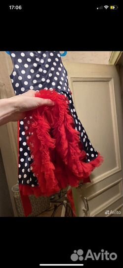 Платье для девочки в горошек