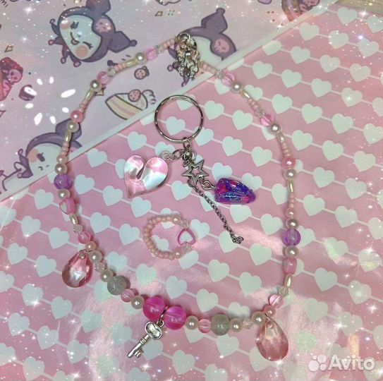 Чокер ожерелье бижутерия ручная работа