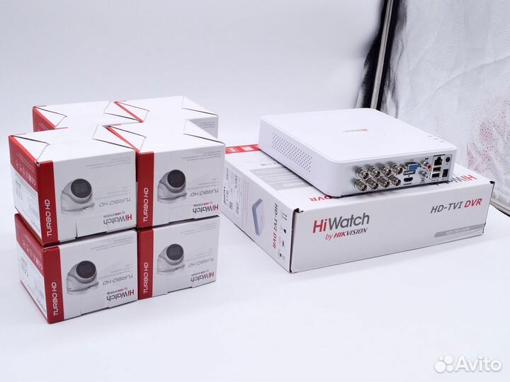 Видеокамеры HiWatch 5MP купольные с регистратором