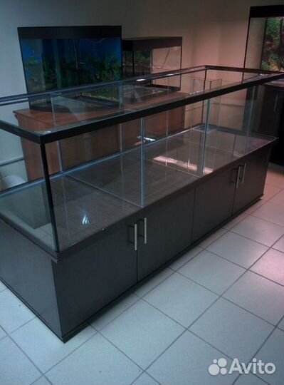Аквариум для продажи раков, 2м тумба оборудование