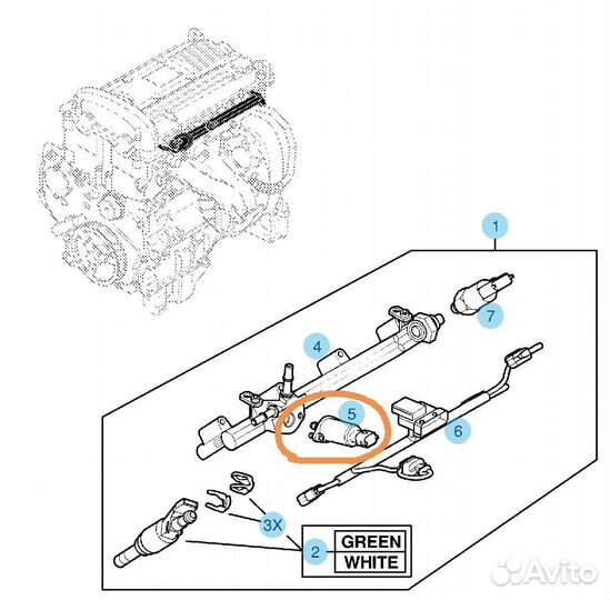 Регулятор давления топлива opel z22yh 2,2 direct