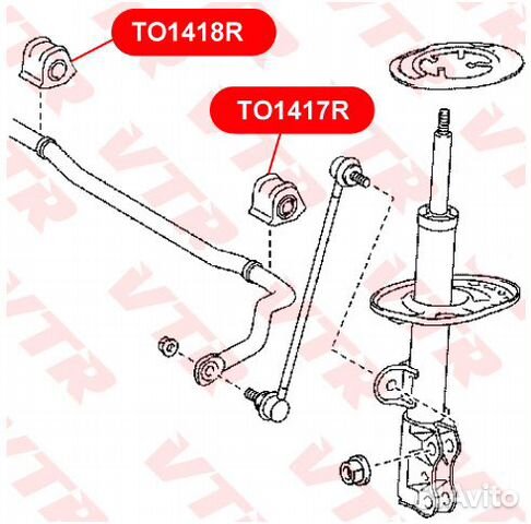 Втулка стабилизатора передней подвески, правая