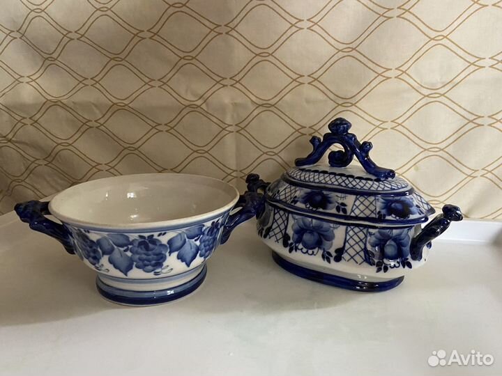 Пиала керамический гжель СССР