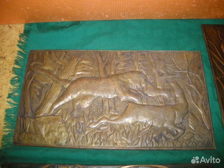 Чеканки панно барельефы СССР журавли самовывоз