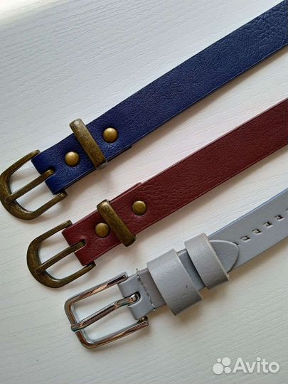 Ремень женский узкий кожзам