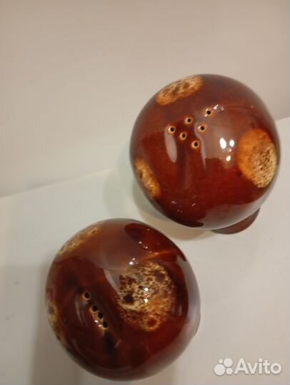 Набор для специй СССР грибы обливная керамика