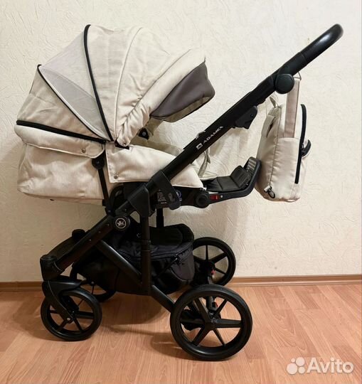 Коляска 3 в 1 adamex amelia шоколадно бежевая