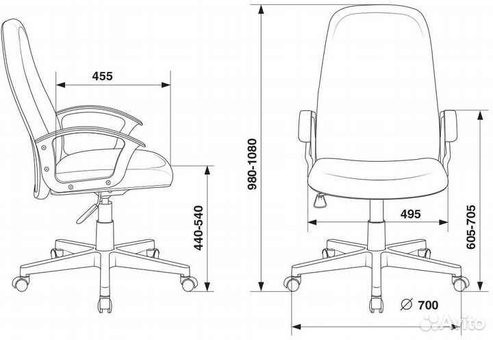 Кресло компьютерное CH-808LT, ткань 3C1, сер., кар