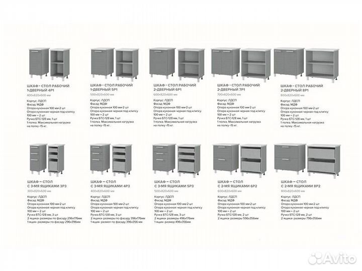 Кухня Титан шкаф 8В1 фасад титан Бланш 8В1 М 28