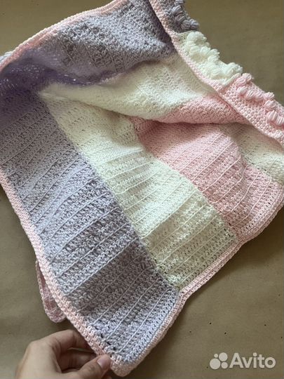 Плед детский вязаный ручная работа