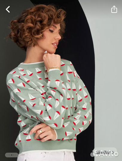 Свитер укороченный