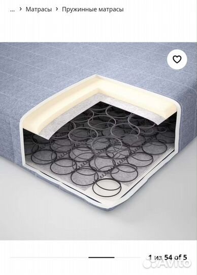 Матрас 160х200 IKEA