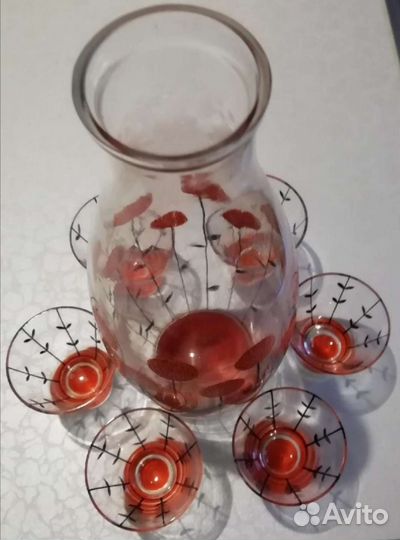 Набор графин и стопки. рэтро. СССР