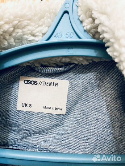 Джинсовая куртка с мехом ASOS uk 8 (42)