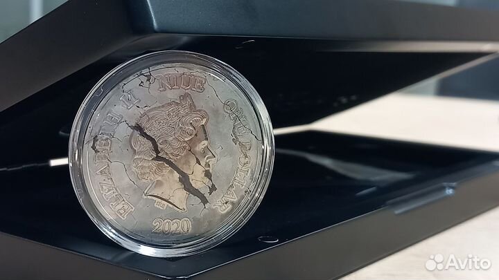 Метеоритная железная монета Кампо-дель-Сьело 2020г