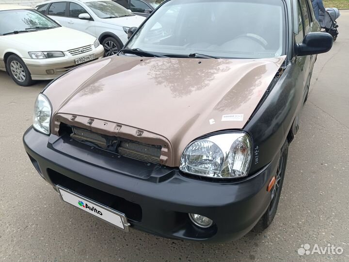 Hyundai Santa Fe 2.4 МТ, 2003, битый, 205 000 км