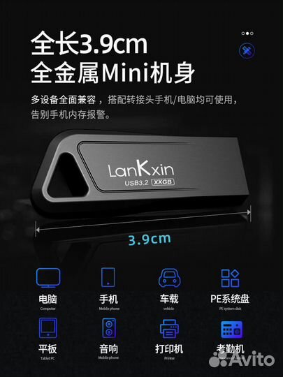 Флешка Lankxin DR USB3.2 64Gb