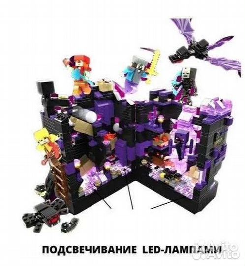 Конструктор Lego Minecraft чёрная крепость