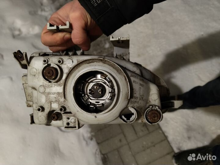 Фары depo 217-1111pxld хром civic eg