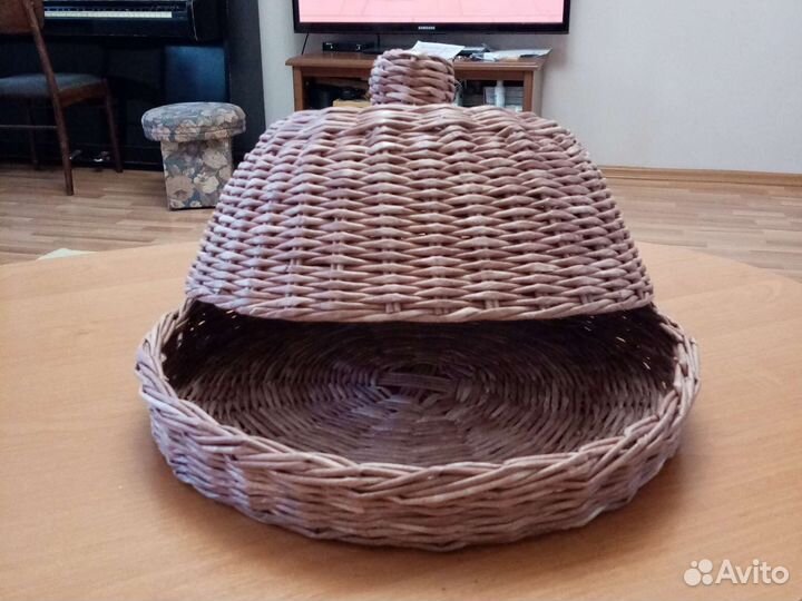 Хлебница из бумажной лозы