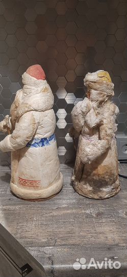 Ватный дед мороз СССР. Дед мороз и снегурочка