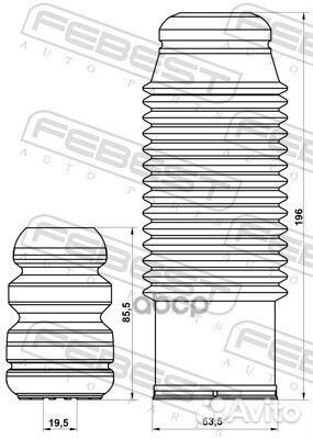 Пыльник с отбойником передний hyshb-sporiif-KIT