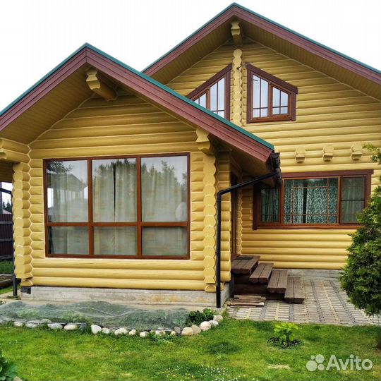 Шлифовка срубов, грунтовка, покраска, тёплый шов