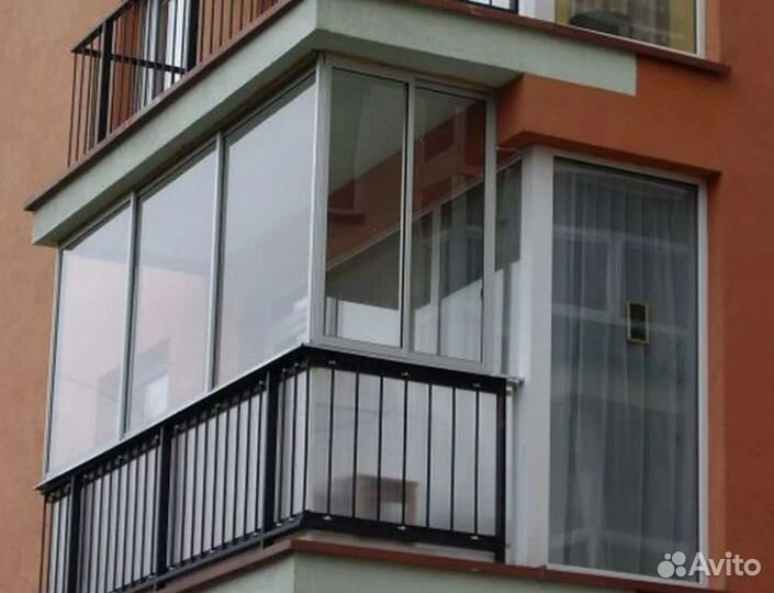 Остекление раздвижное с обшивкой