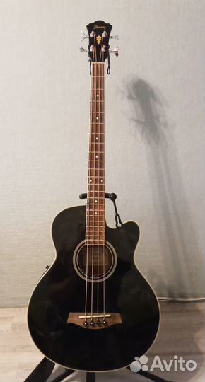 Бас гитара электроакустическая ibanez aeb8e-BK