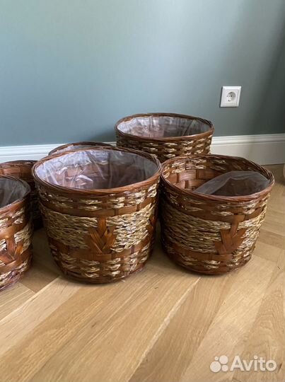 Плетенные кашпо корзины для цветов