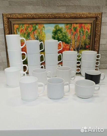 Чашки чайные и кофейные, креманки, тарелки