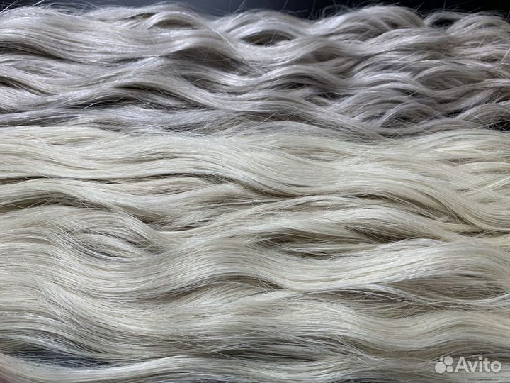 Славянские волосы для наращивания, омбре, волна