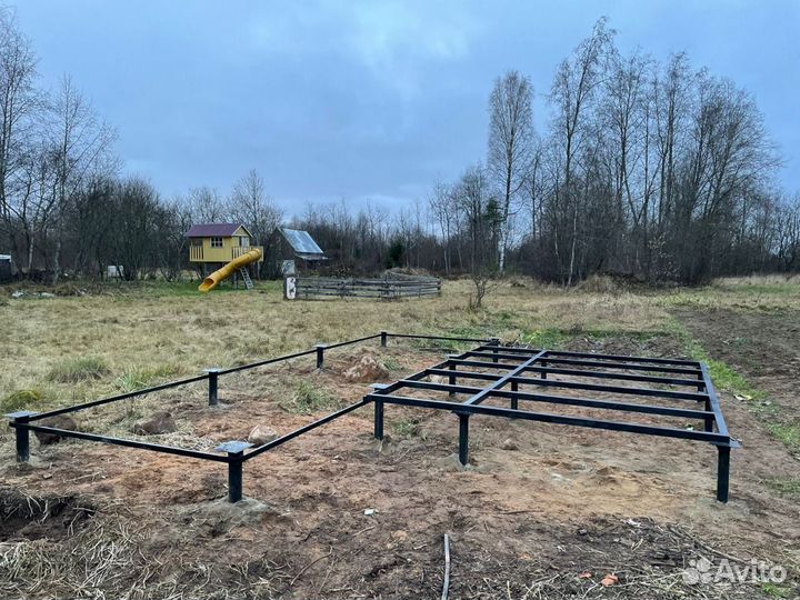 108 винтовая свая с оголовком. Монтаж. Доставка