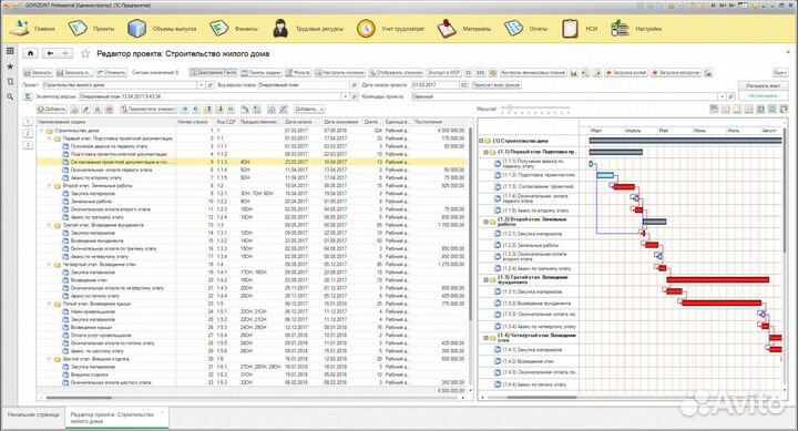 Программа для управления проектами Горизонт